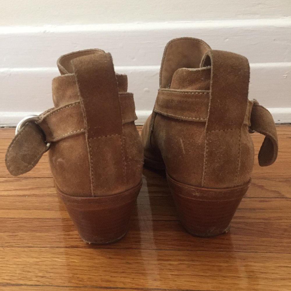 Rag & Bone Camel Suede Sullivan Booties 38.5 - image 3